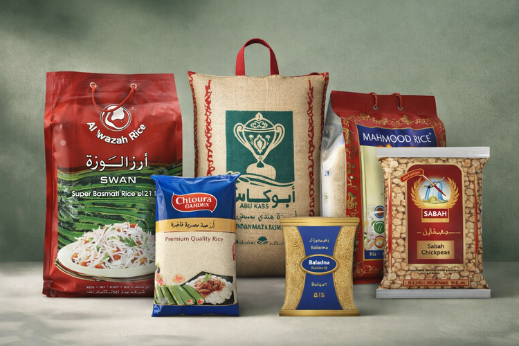 الأرز والبرغل والبقوليات