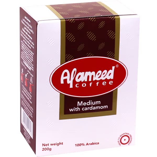 Al Ameed Medium Cardamom Coffee 24x200gr  بن العميد بالهيل وسط