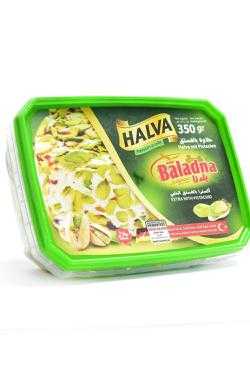 Baladna Halawa Pistachio 12x350gr  حلاوة اكسترا بلدنا مغطاة بالفستق
