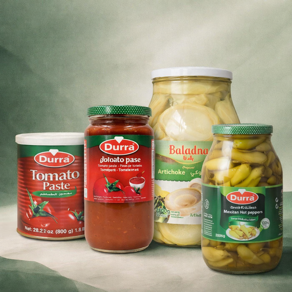 معجون الطماطم والمخللات المتنوعة