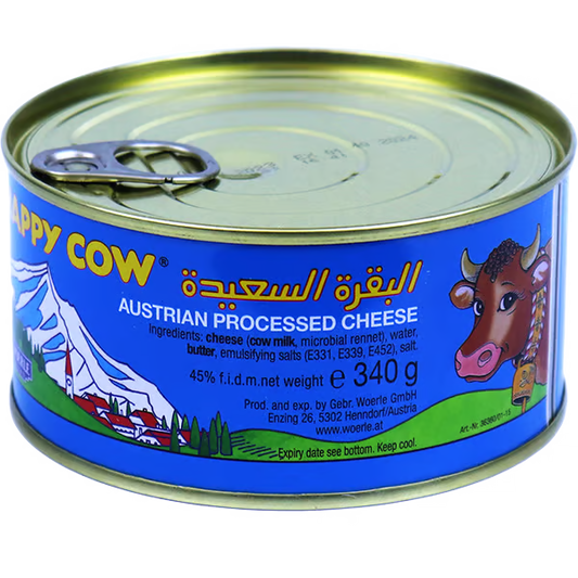 Happy Cow Processed Cheese 24x340gr  جبنة البقرة السعيدة