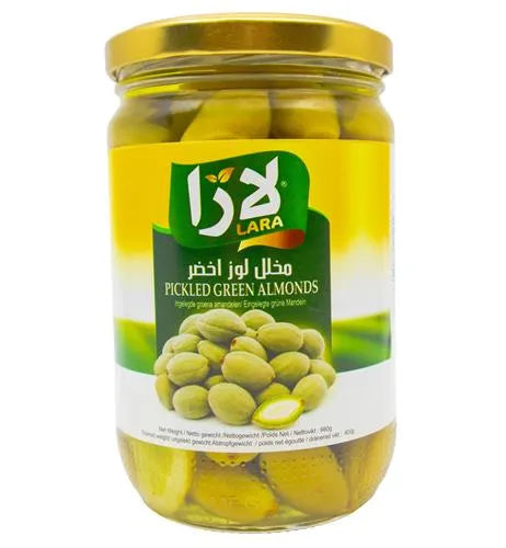 Lara Pickled Green Almonds 12x400gr  مخلل لوز اخضر لارا