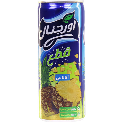 Natural Pineapple Juice Original 24x240ml  عصير اورجينال أناناس بالحبيبات