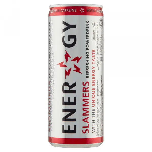 Slamers Energy Drink Tray 24x250ml  شراب طاقة سلامرز فضي تنك