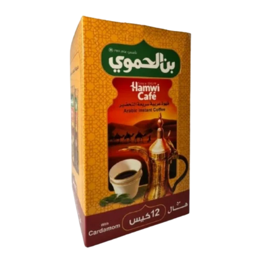 Hamwi Arabic instant with cardamom Coffee 4x12St  قهوة عربية سريعة التحضير الحموي